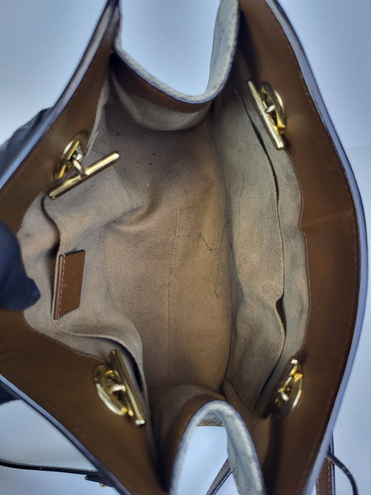 Gucci Padlock Shoulder Bag Small Brown Canvas Shoulder Bag