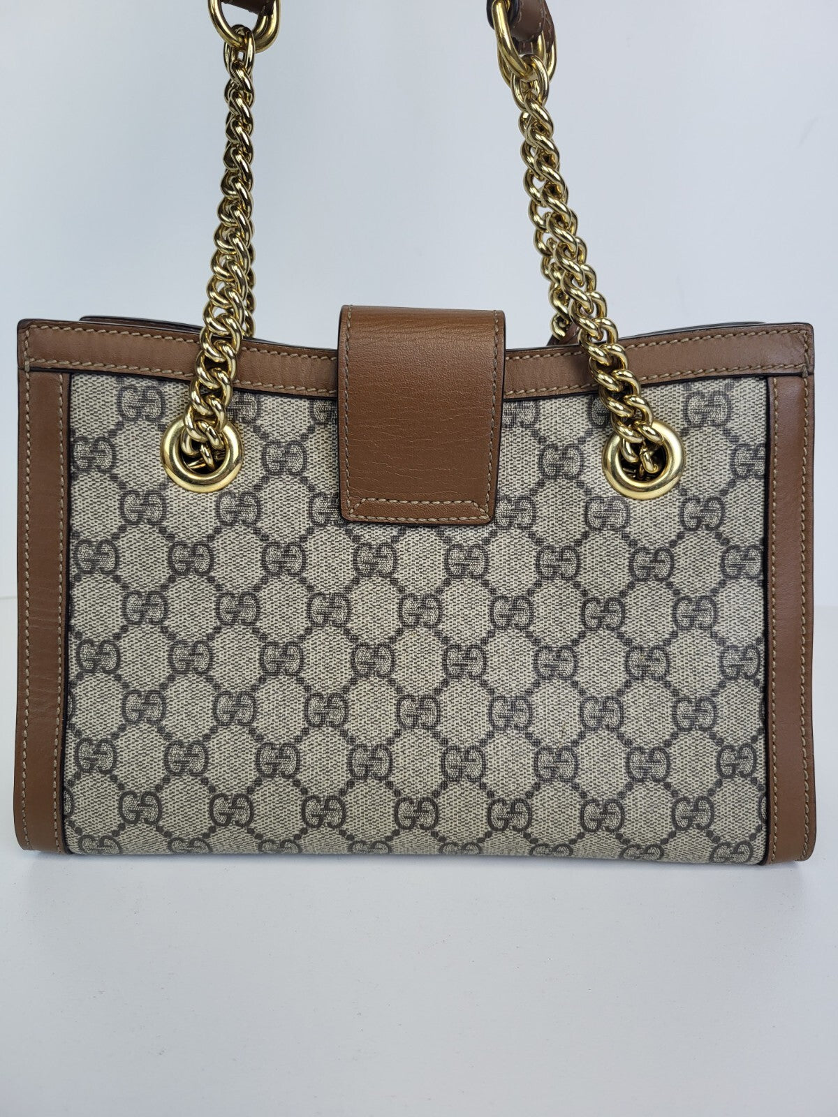 Gucci Padlock Shoulder Bag Small Brown Canvas Shoulder Bag