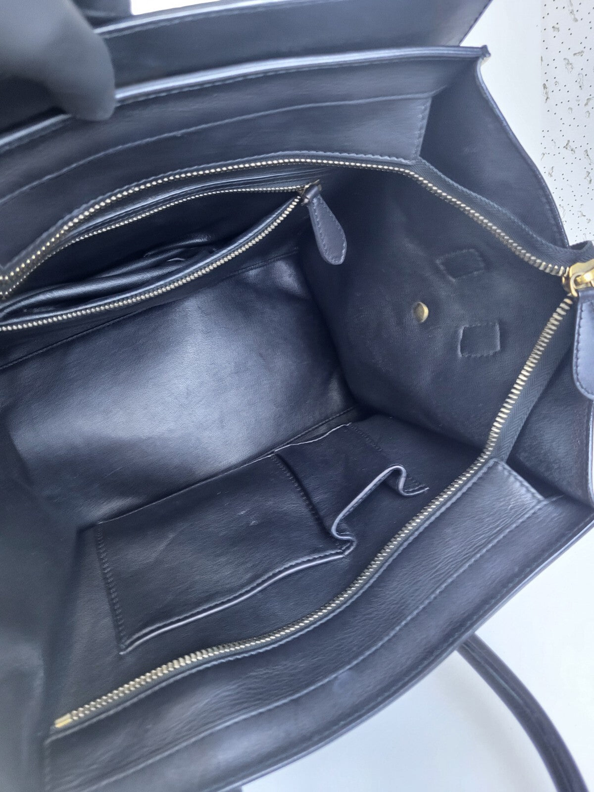 Celine Leather Mini Luggage Top Handle Bag