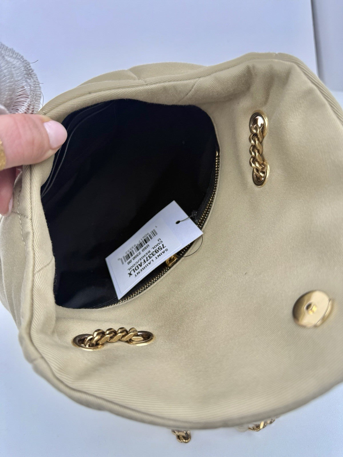 Saint Laurent Puffer Toy quilted Canvas Shoulder Bag