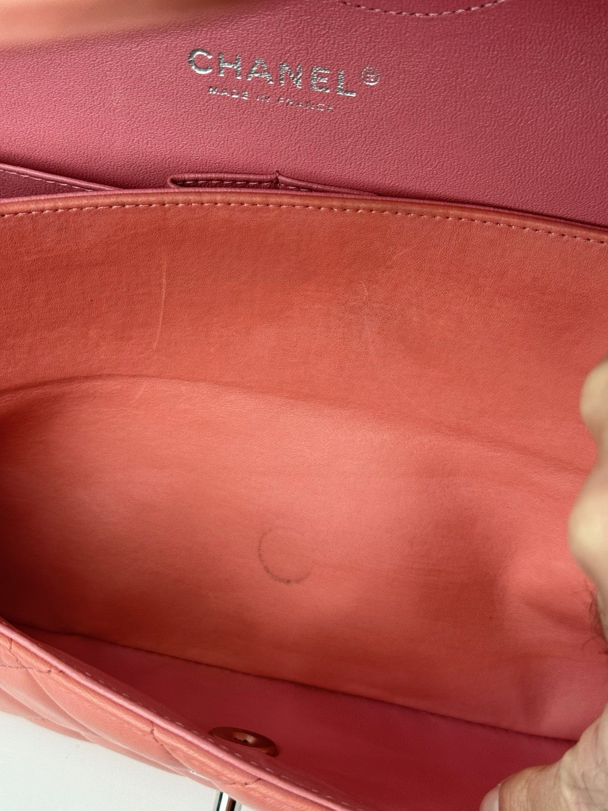 Chanel Jumbo Double Flap Calfskin Shoulder Bag Peach