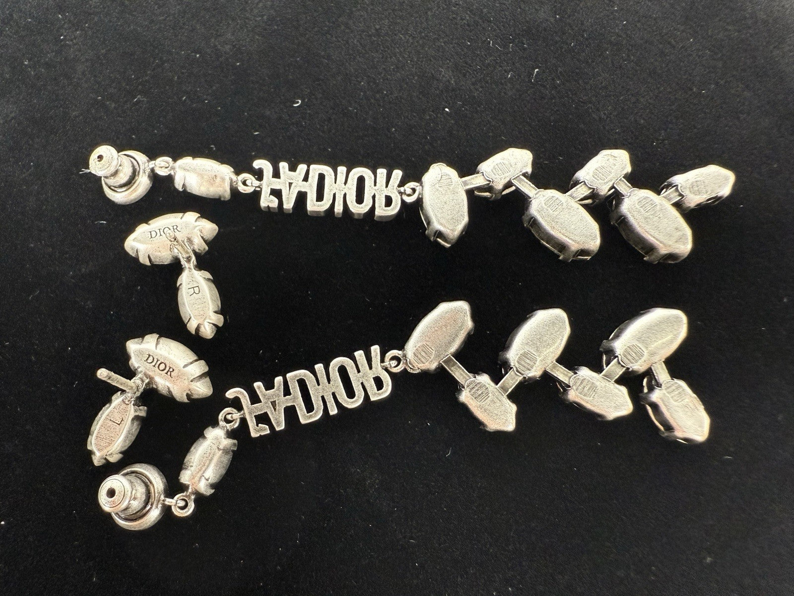 Christian Dior Jadior Rhinestone Drop Earrings