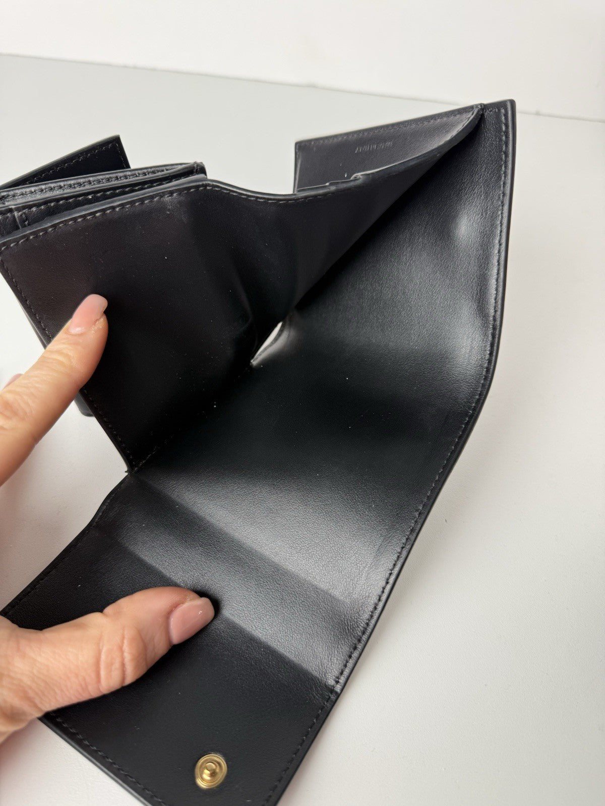 Celine Wallet/Mini Wallet Ladies Trifold Black Small