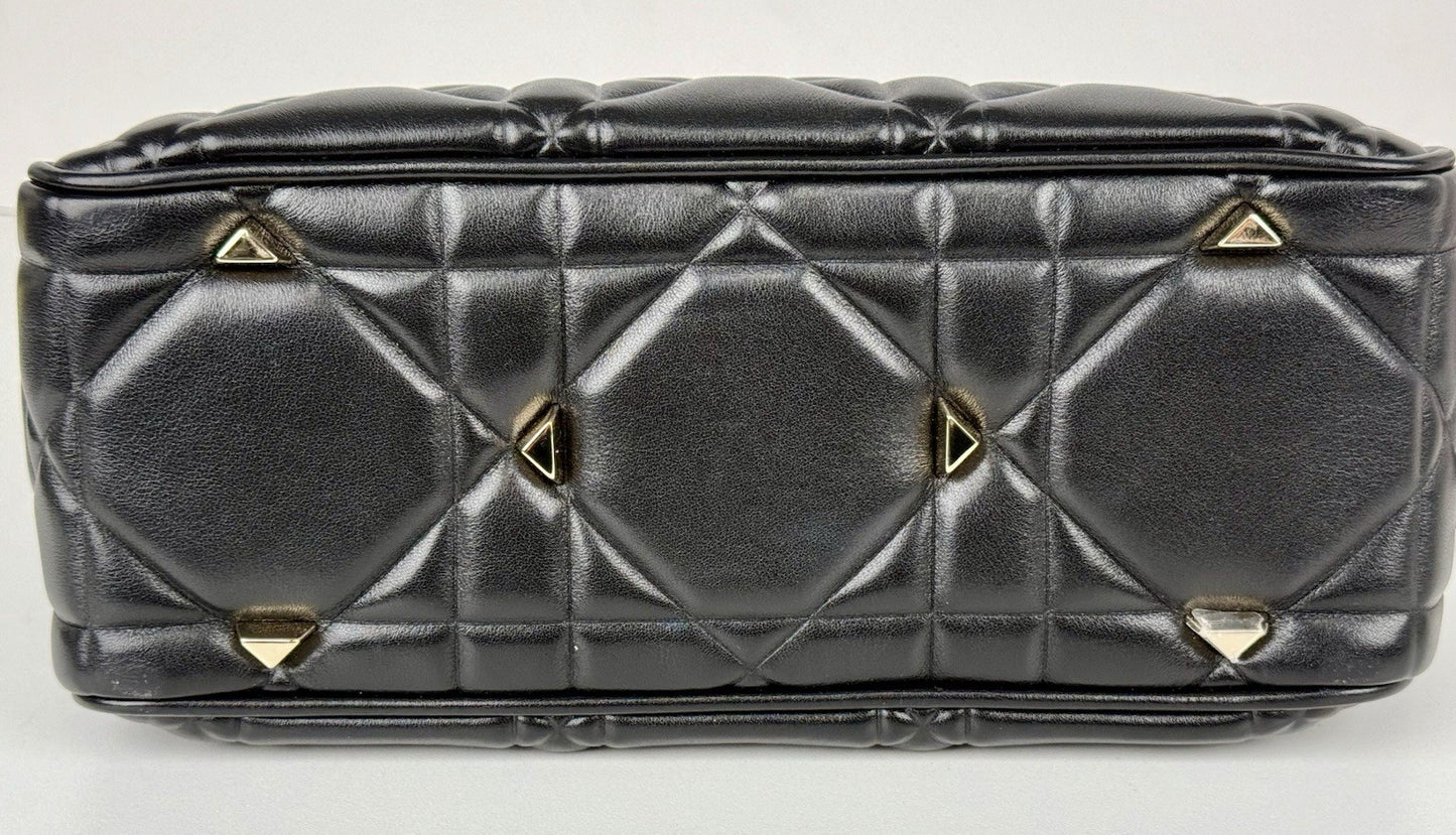 CHRISTIAN DIOR Bag Calfskin Cannage The Lady Black Leather Shoulder Bag