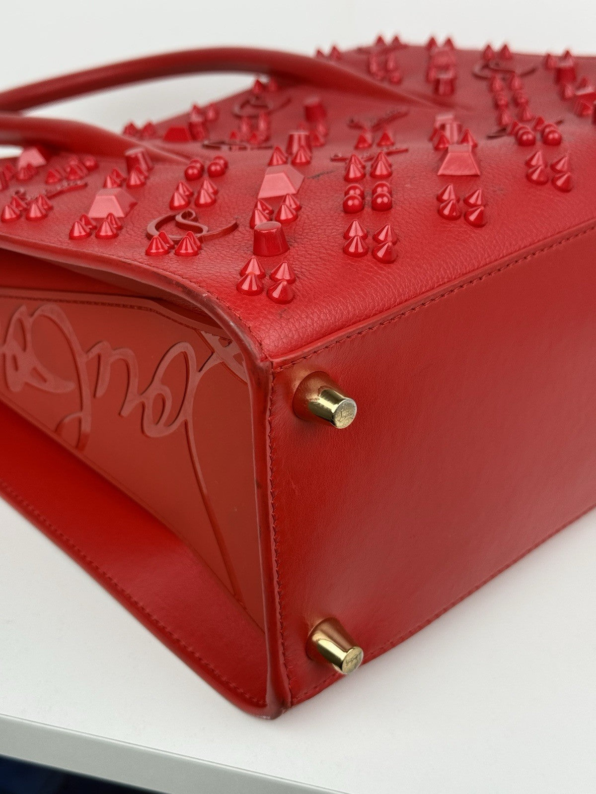 Christian Louboutin Paloma Medium Loubinthesky Charms Tote Bag Red