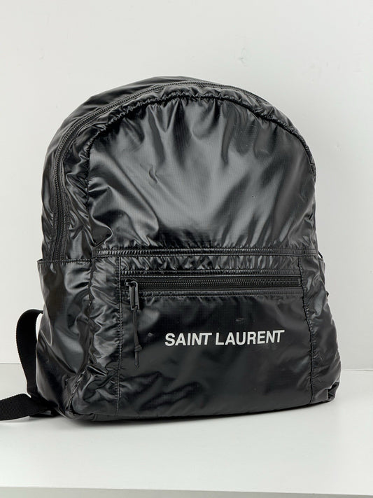 Saint Laurent Nuxx Black Nylon Backpack