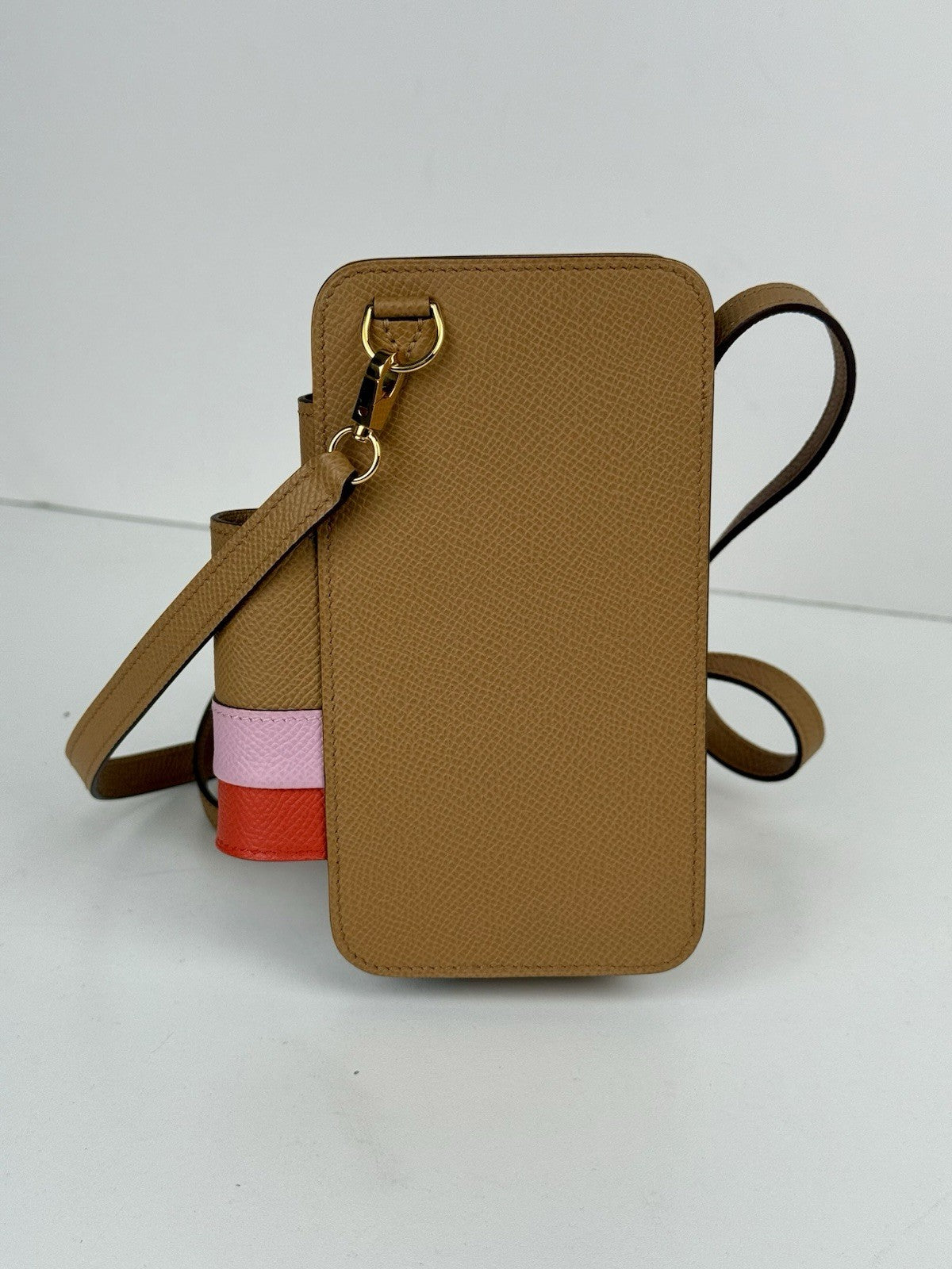 HERMES Hermesway Epsom Calfskin Phone Case in Alezan Gold HW
