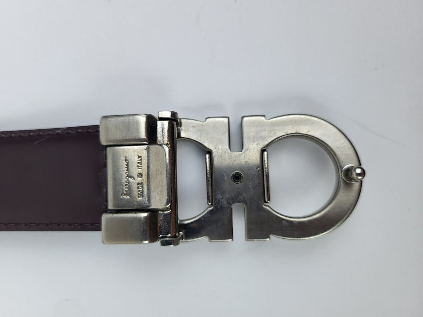 Salvatore Ferragamo Belt Black Leather 38in Length