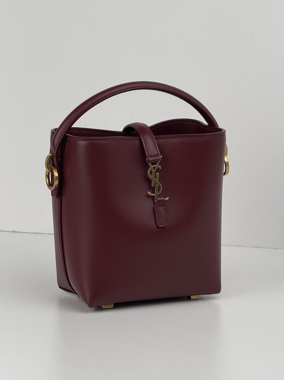 Saint Laurent LE 37 Mini Leather Dark Bordeaux Bag