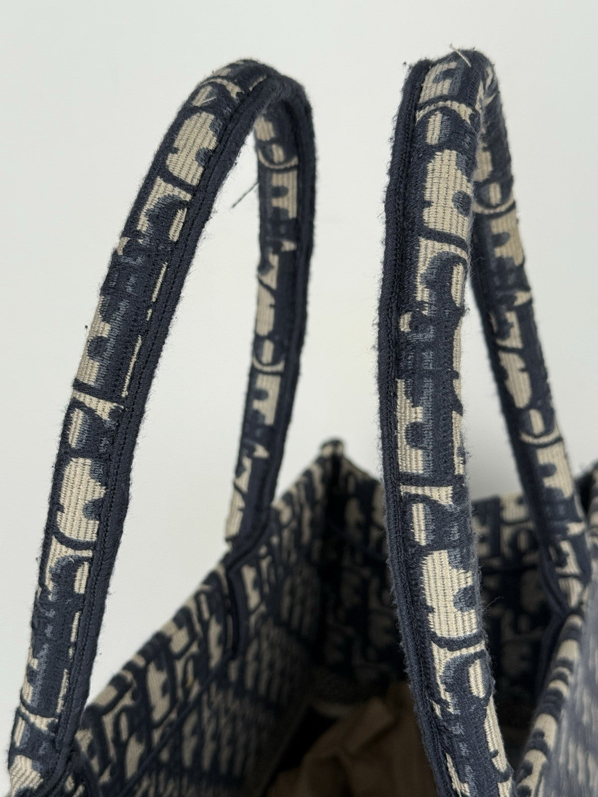 Christian Dior Oblique Large Book Tote Women's Bag in Blue