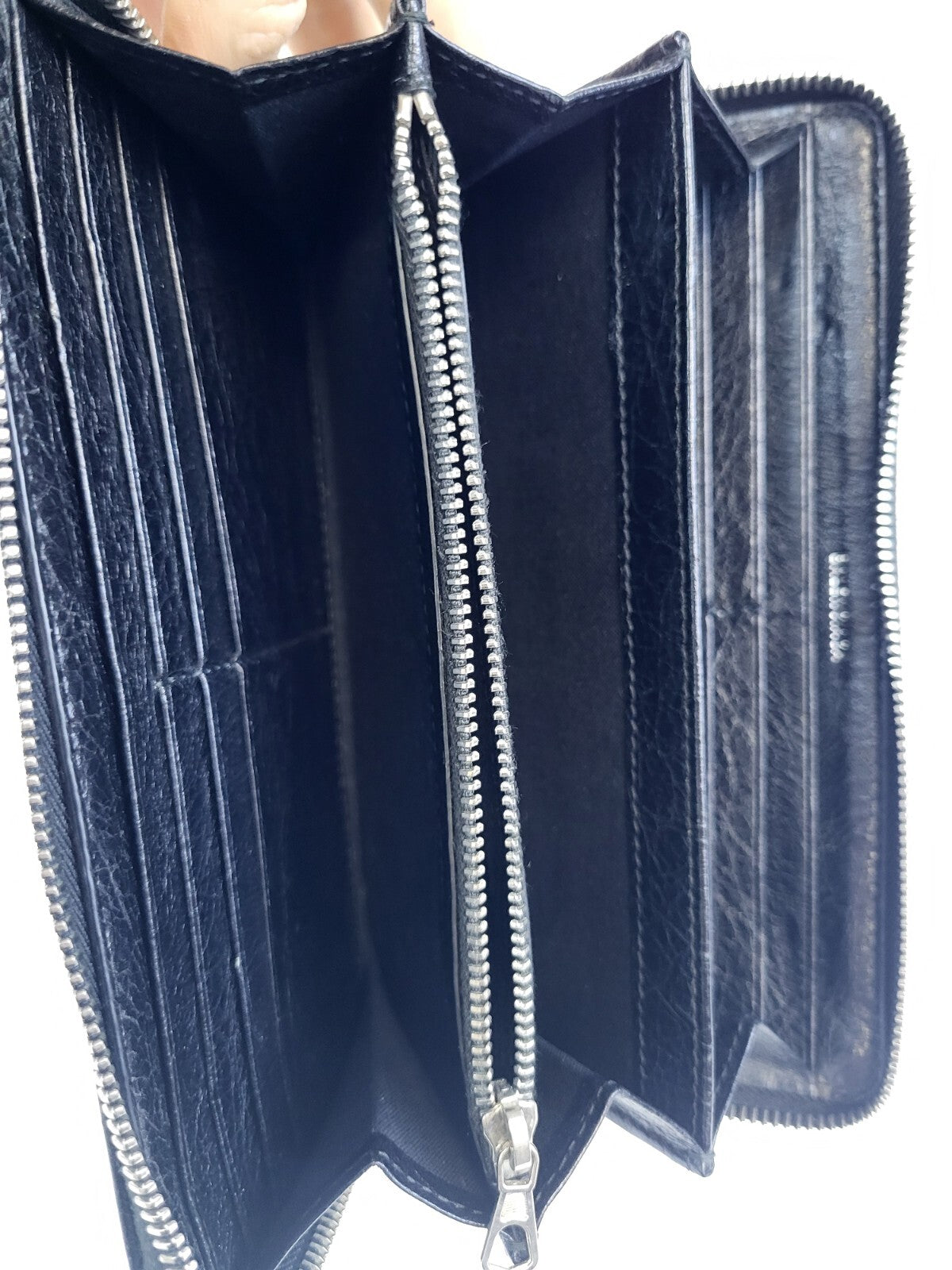 BALENCIAGA Long Wallet Black Leather