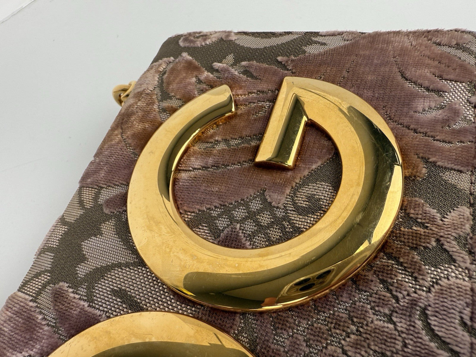 Dolce and Gabbana Pink Corduroy and Leather DG Girls Shoulder Bag