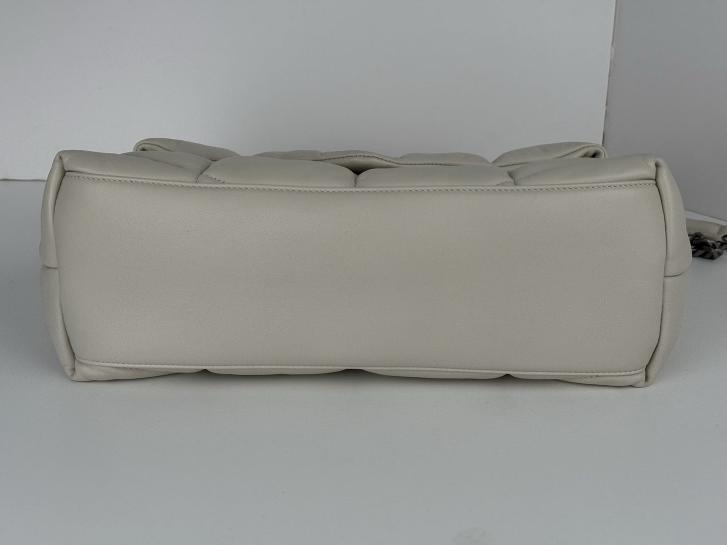 Saint Laurent LouLou Puffer Medium Shoulder Bag in White