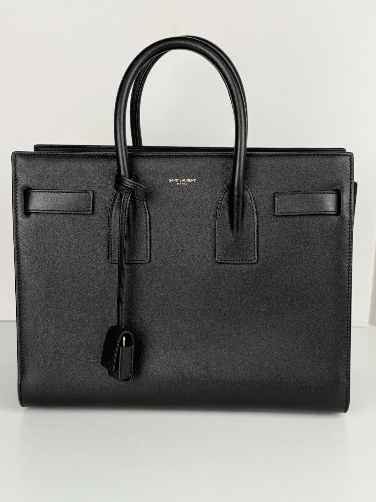 Saint Laurent Sac de Jour Large Leather Women's Bag in Black