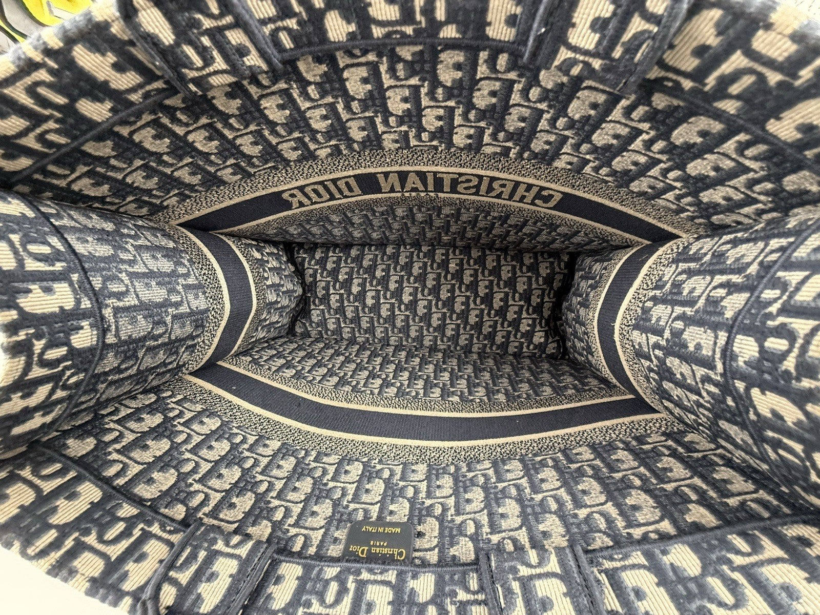 Christian Dior Oblique Large Book Tote Women's Bag in Blue