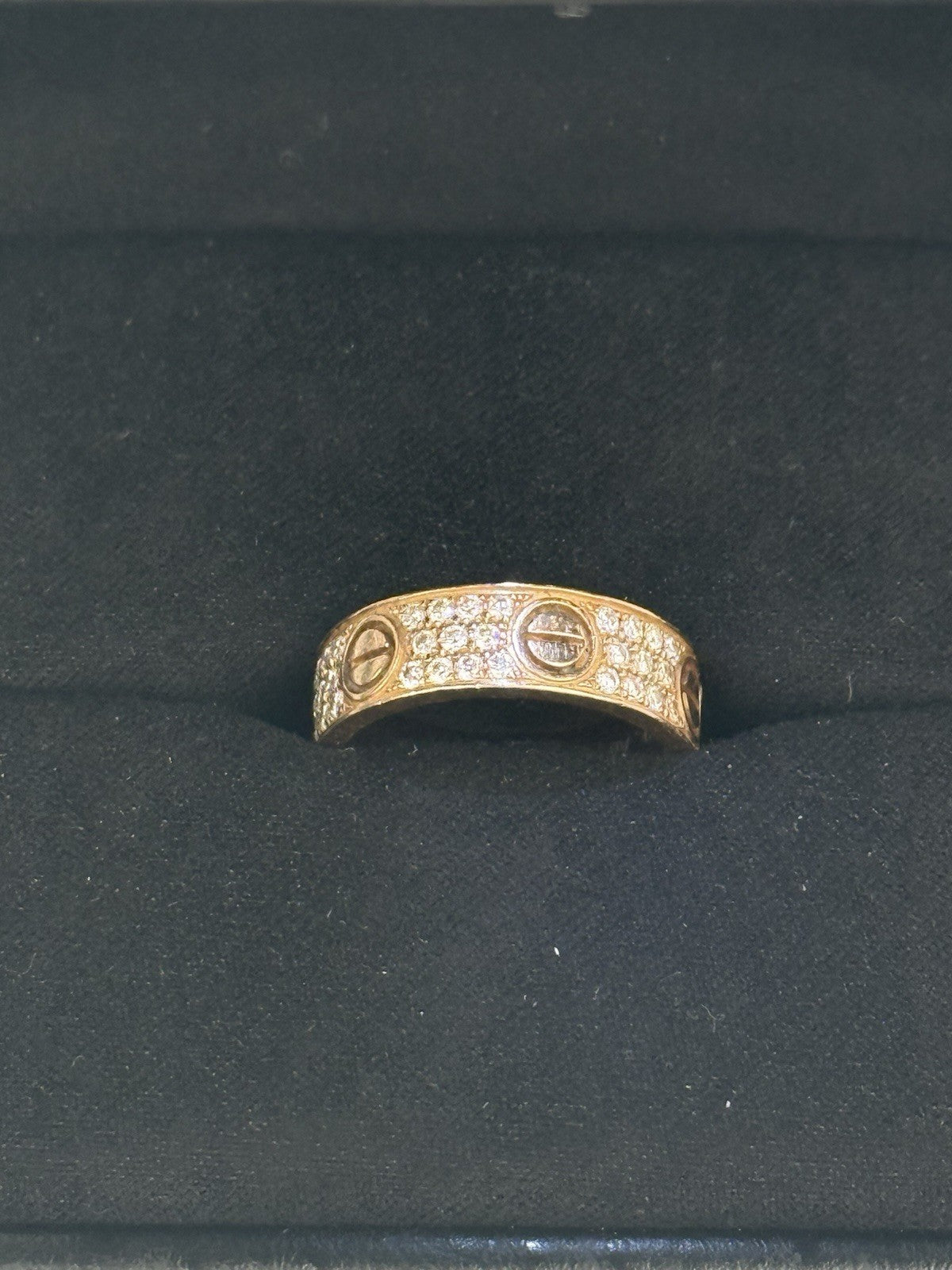 Cartier Love Ring Diamonds By Peter Marco Beverly Hills 18k Yellow Gold Size 7