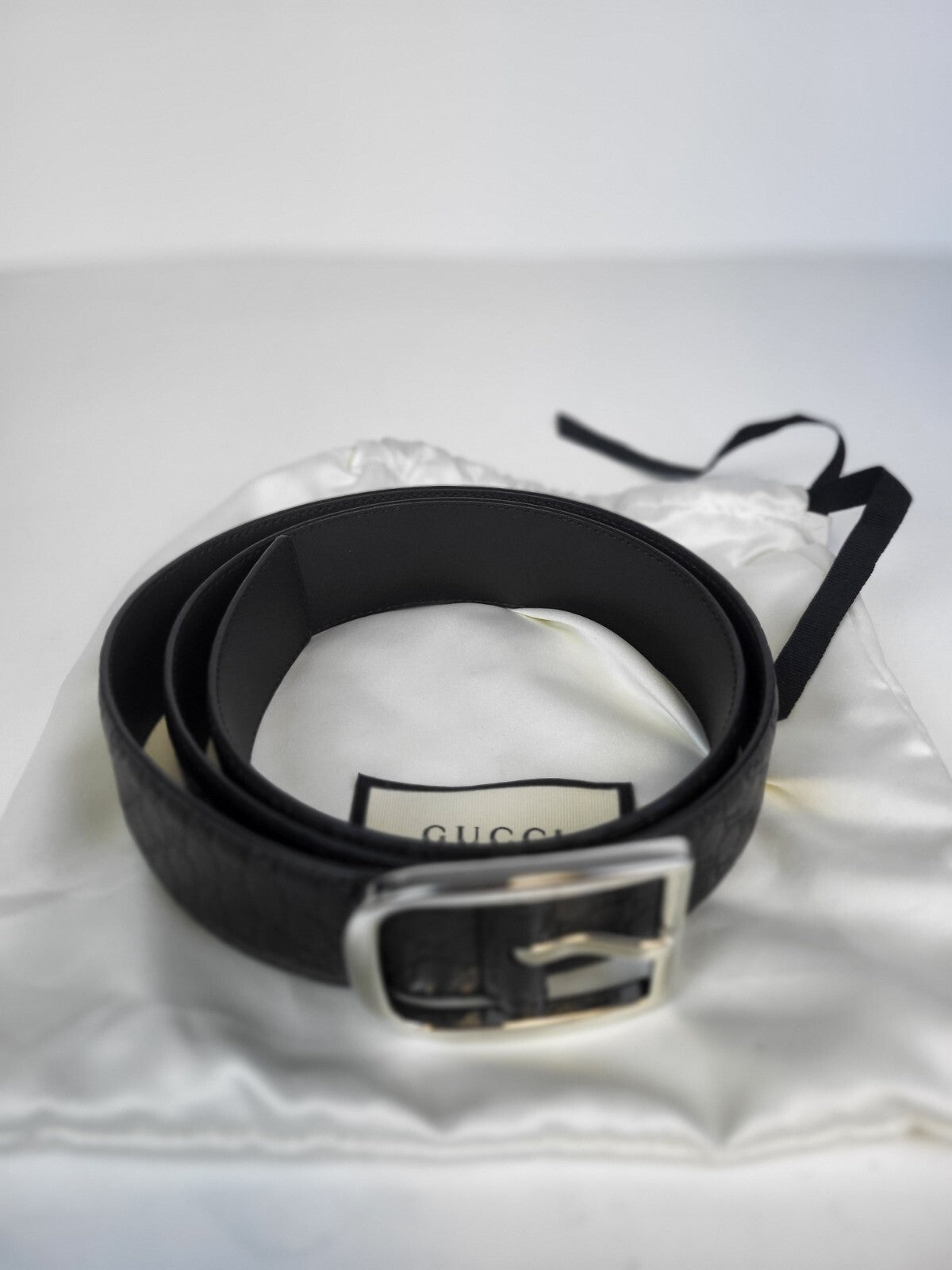 Gucci Belt Dark Brown Monogram Leather 95/34
