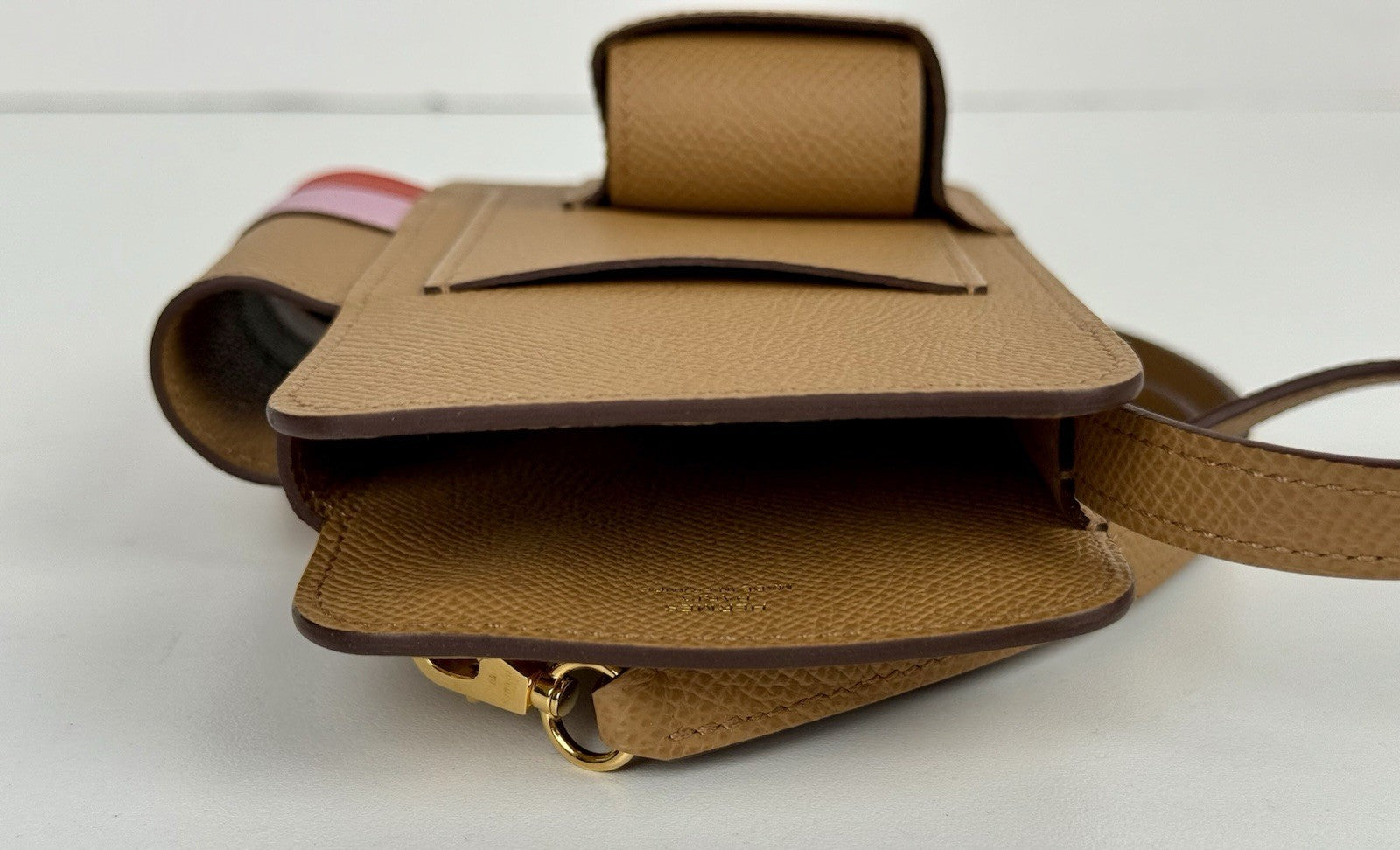 HERMES Hermesway Epsom Calfskin Phone Case in Alezan Gold HW