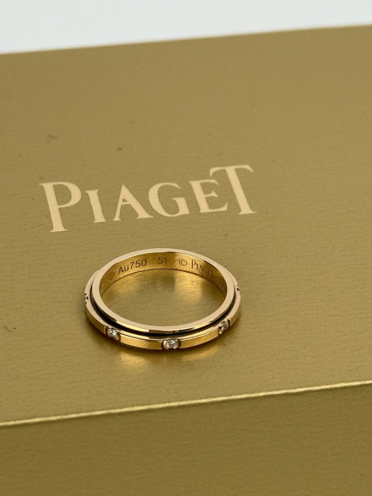 Piaget 18KT Yellow Gold Diamond Ring Size 5.5