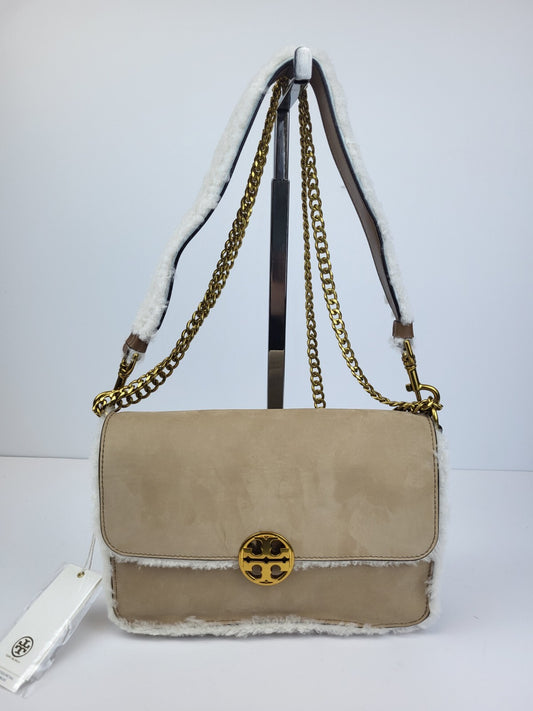 Tory Burch Purse - Chelsea Shearling Shoulder Bag Beige