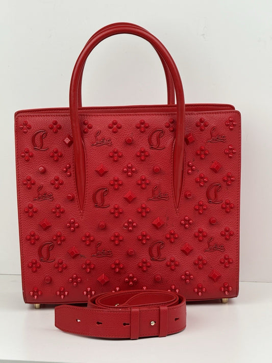 Christian Louboutin Paloma Medium Loubinthesky Charms Tote Bag Red