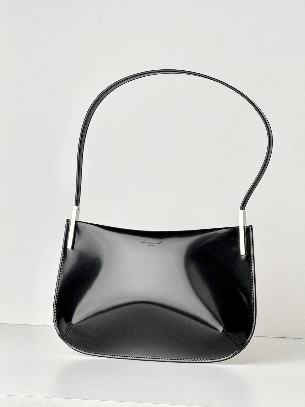 Saint Laurent Mini Flat Shoulder Bag in Patent Leather