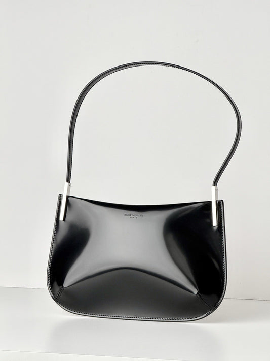 Saint Laurent Mini Flat Shoulder Bag in Patent Leather