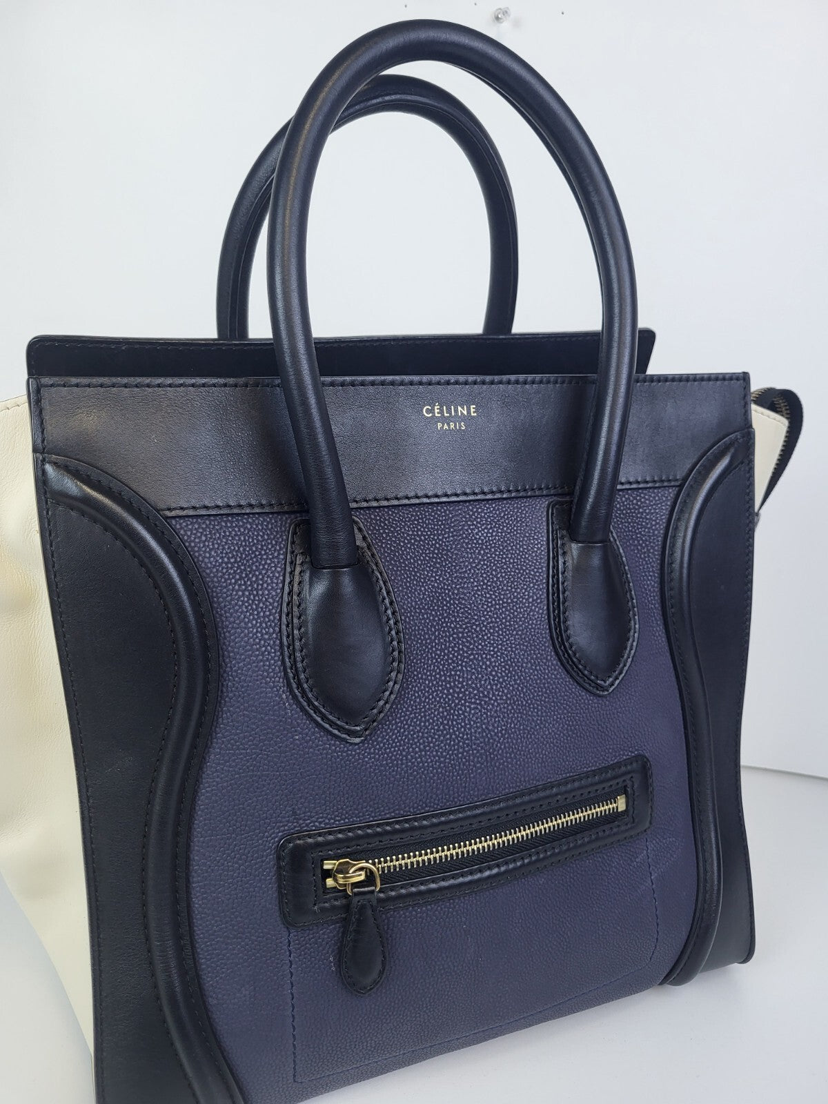Celine Leather Mini Luggage Top Handle Bag