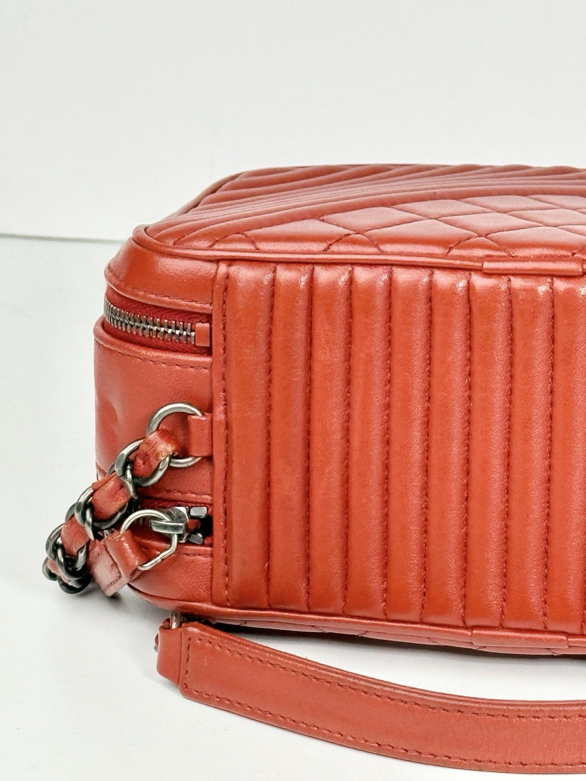 Chanel Coco Boy Quilted Leather Mini Bag Red