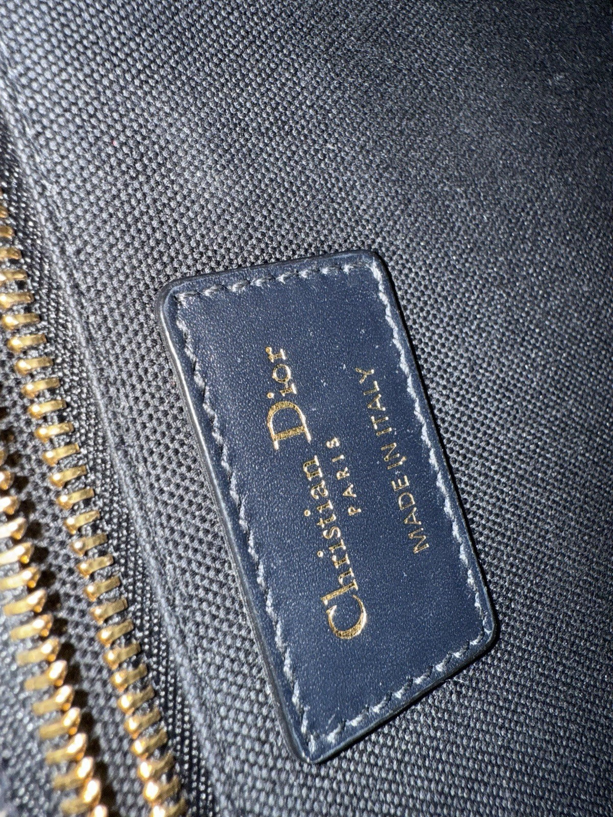 Dior  OBLIQUE 30 Montaigne Blue and Beige Canvas Shoulder bag