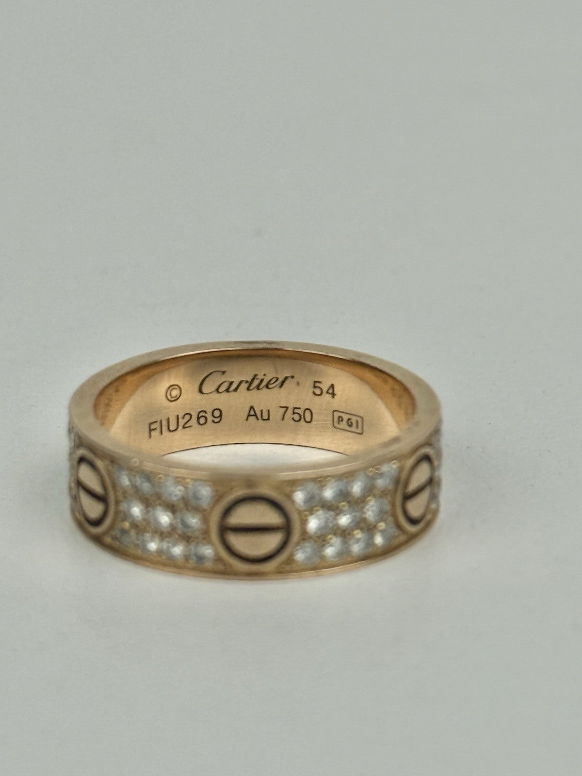 Cartier Love Ring Diamonds By Peter Marco Beverly Hills 18k Yellow Gold Size 7