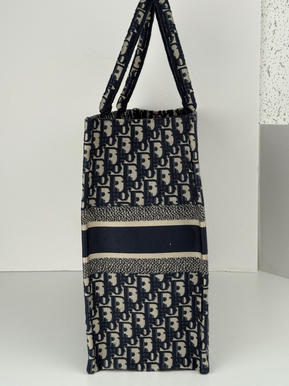 Christian Dior Oblique Large Book Tote Women's Bag in Blue