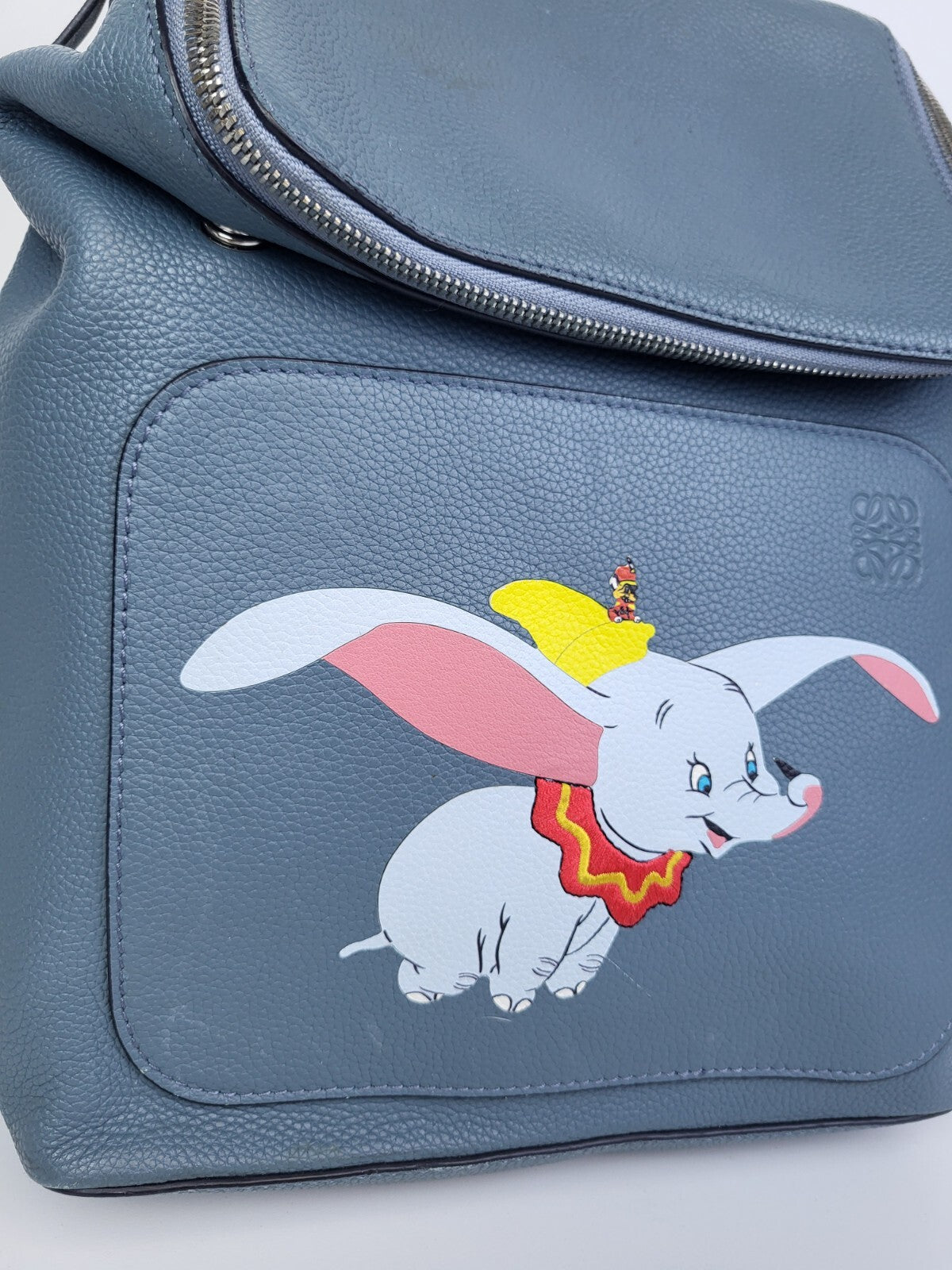 Loewe Backpack Disney Flying DUMBO Stone Blue Leather GOYA Limited Edition