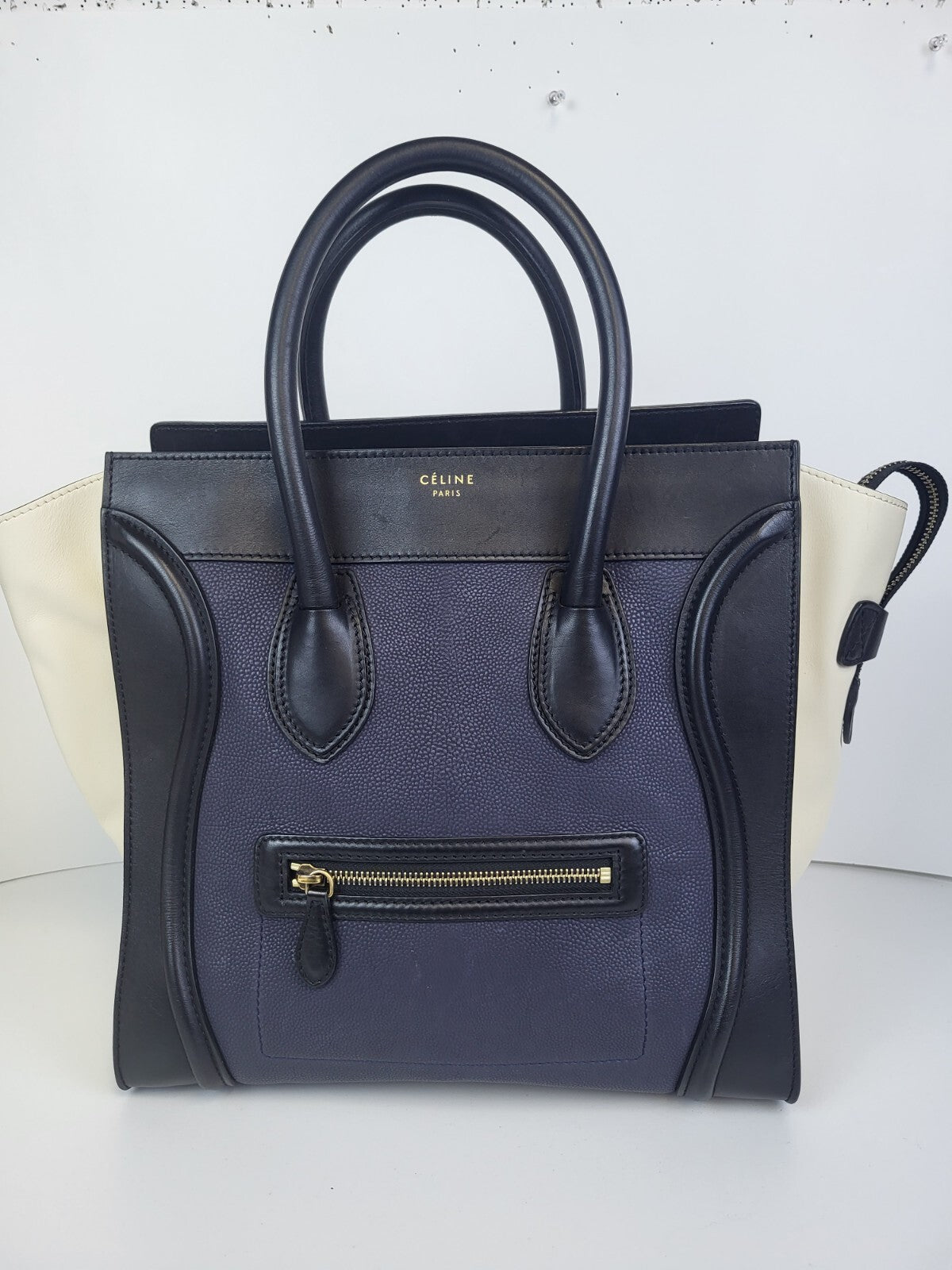 Celine Leather Mini Luggage Top Handle Bag