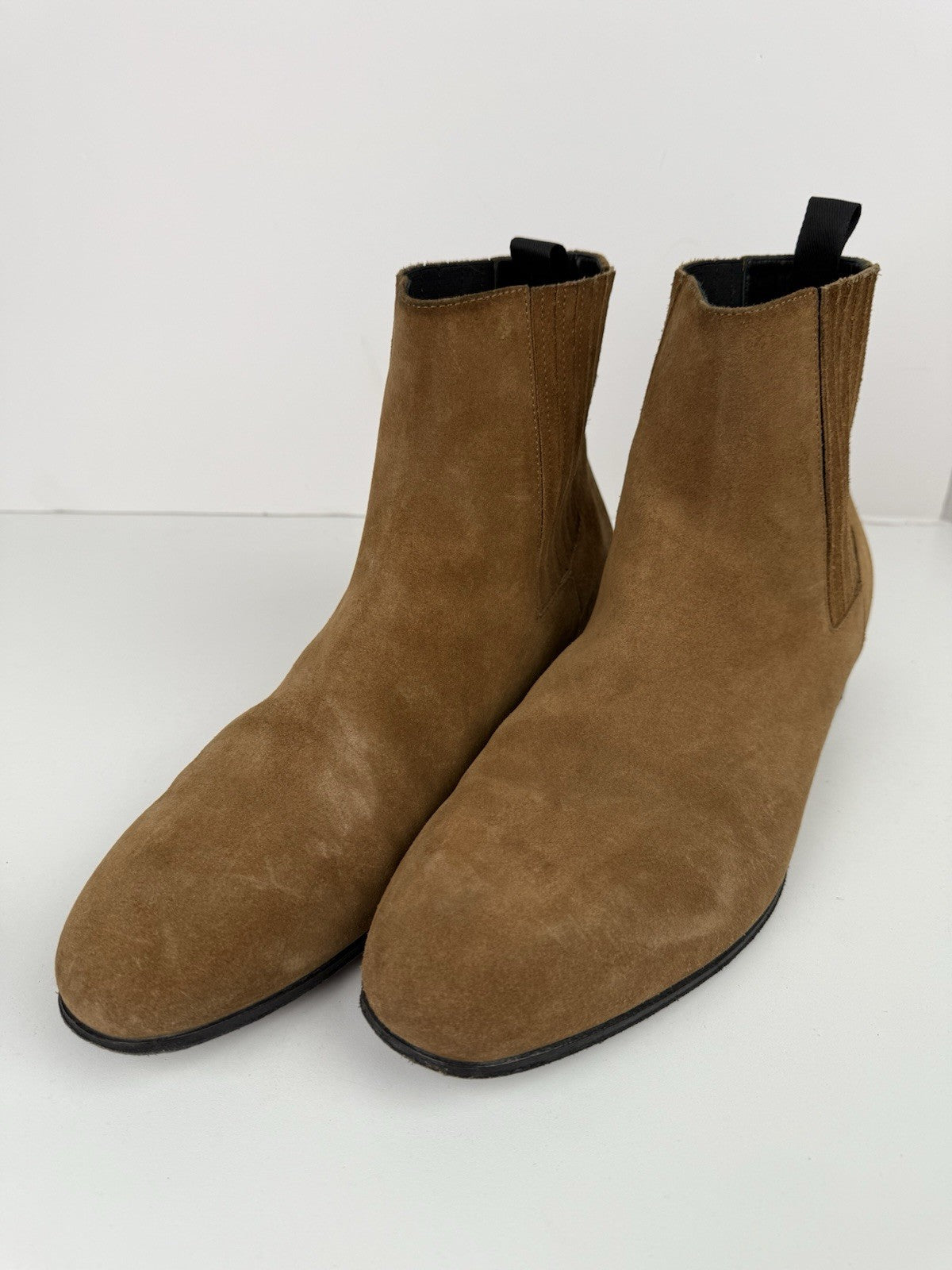 Balenciaga Suede Chelsea Boots Size 46 Sand Brown