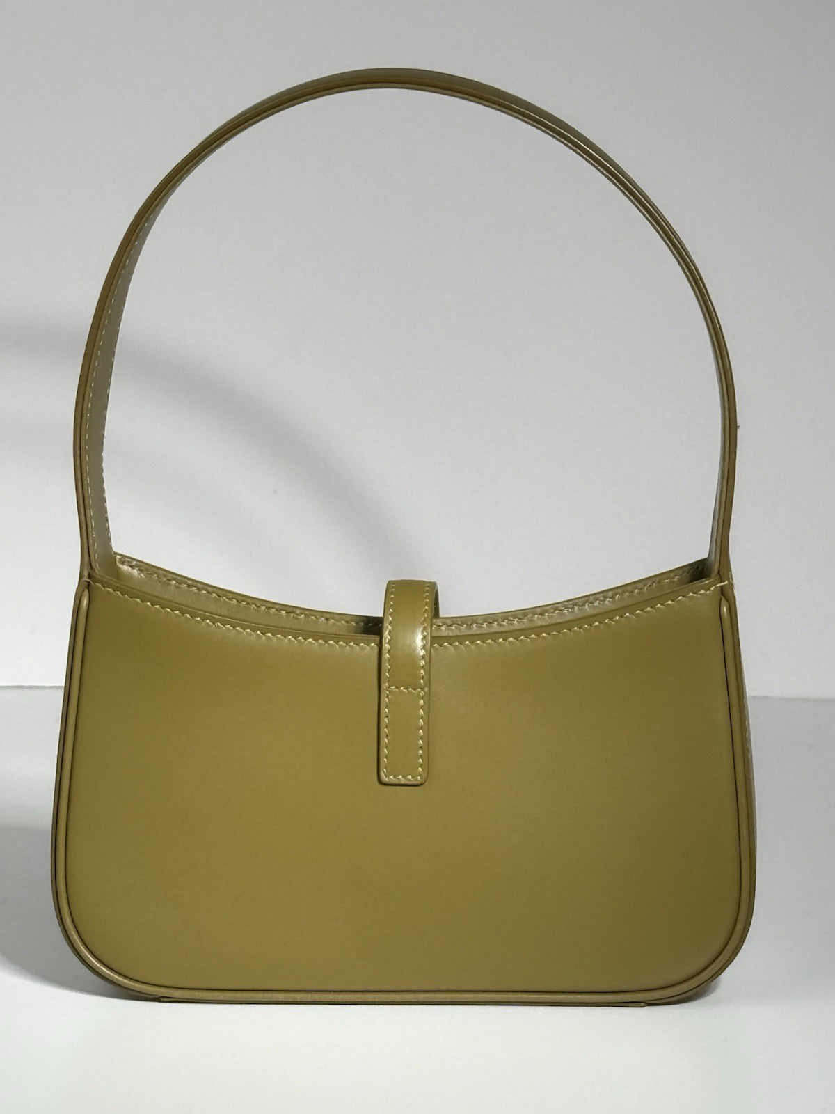 Saint Laurent Olive Smooth Calfskin Mini Le 5 À 7 Hobo