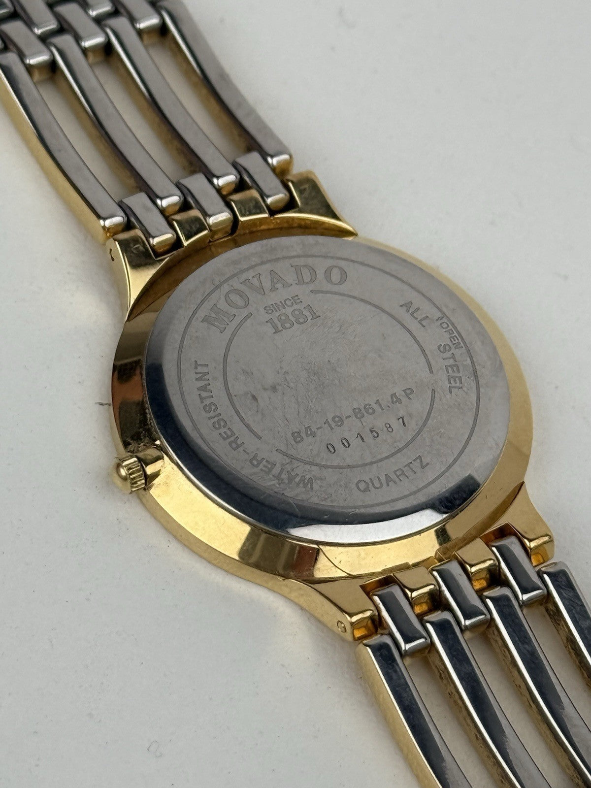 Movado Esperanza 84 19 861 4P Gold Tone 32mm Stainless Steel Quartz Womens Watch