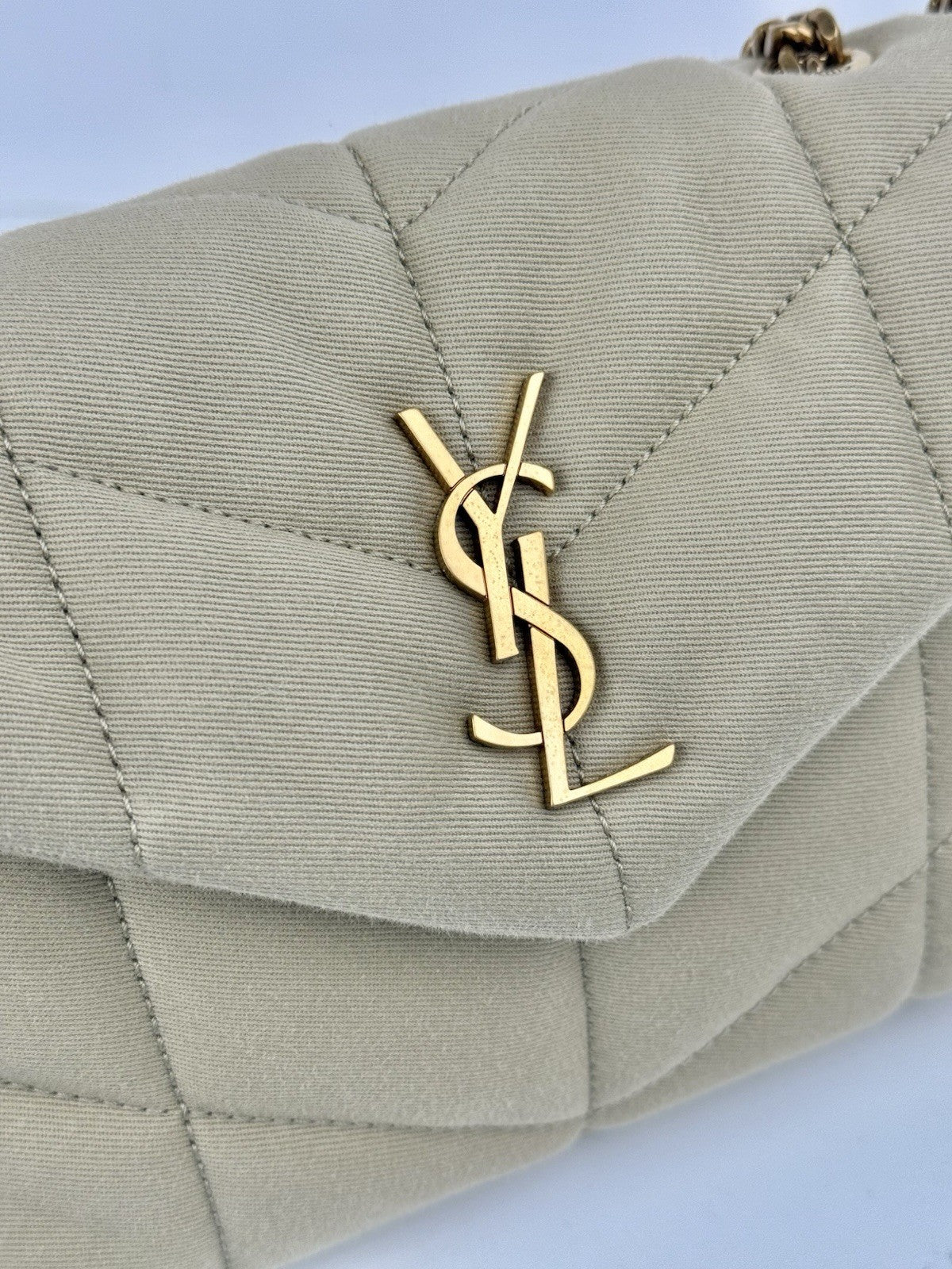 Saint Laurent Puffer Toy quilted Canvas Shoulder Bag