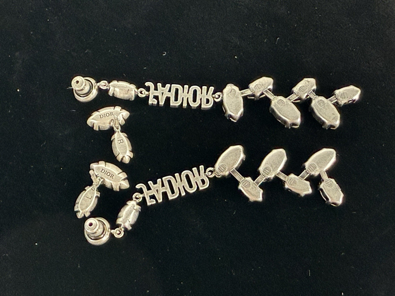 Christian Dior Jadior Rhinestone Drop Earrings