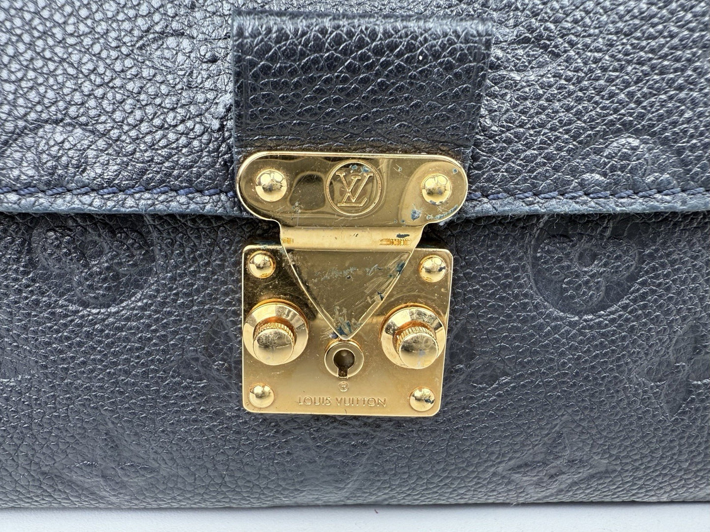 Louis Vuitton Empreinte Fascinante Blue Leather Shoulder Bag