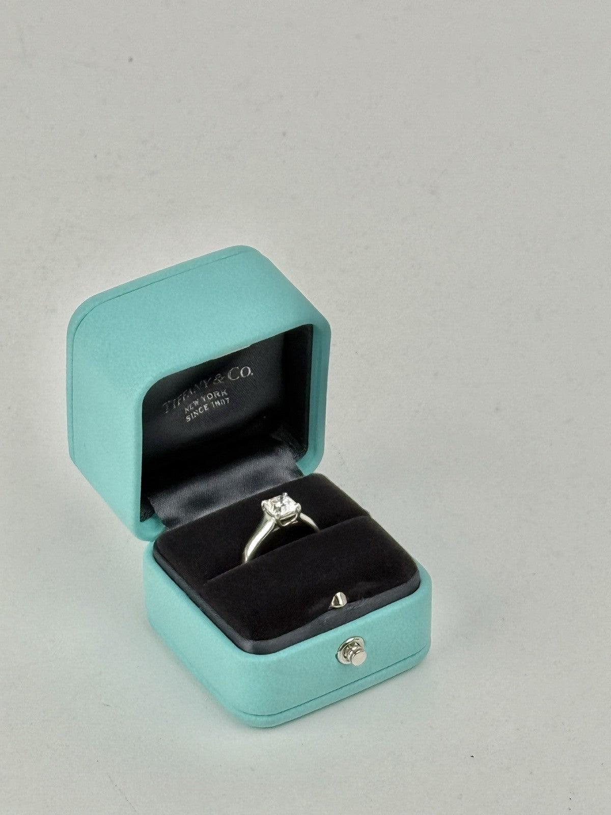 Tiffany Co Lucid Platinum 1ct F Color Diamond Ring Size 6.5
