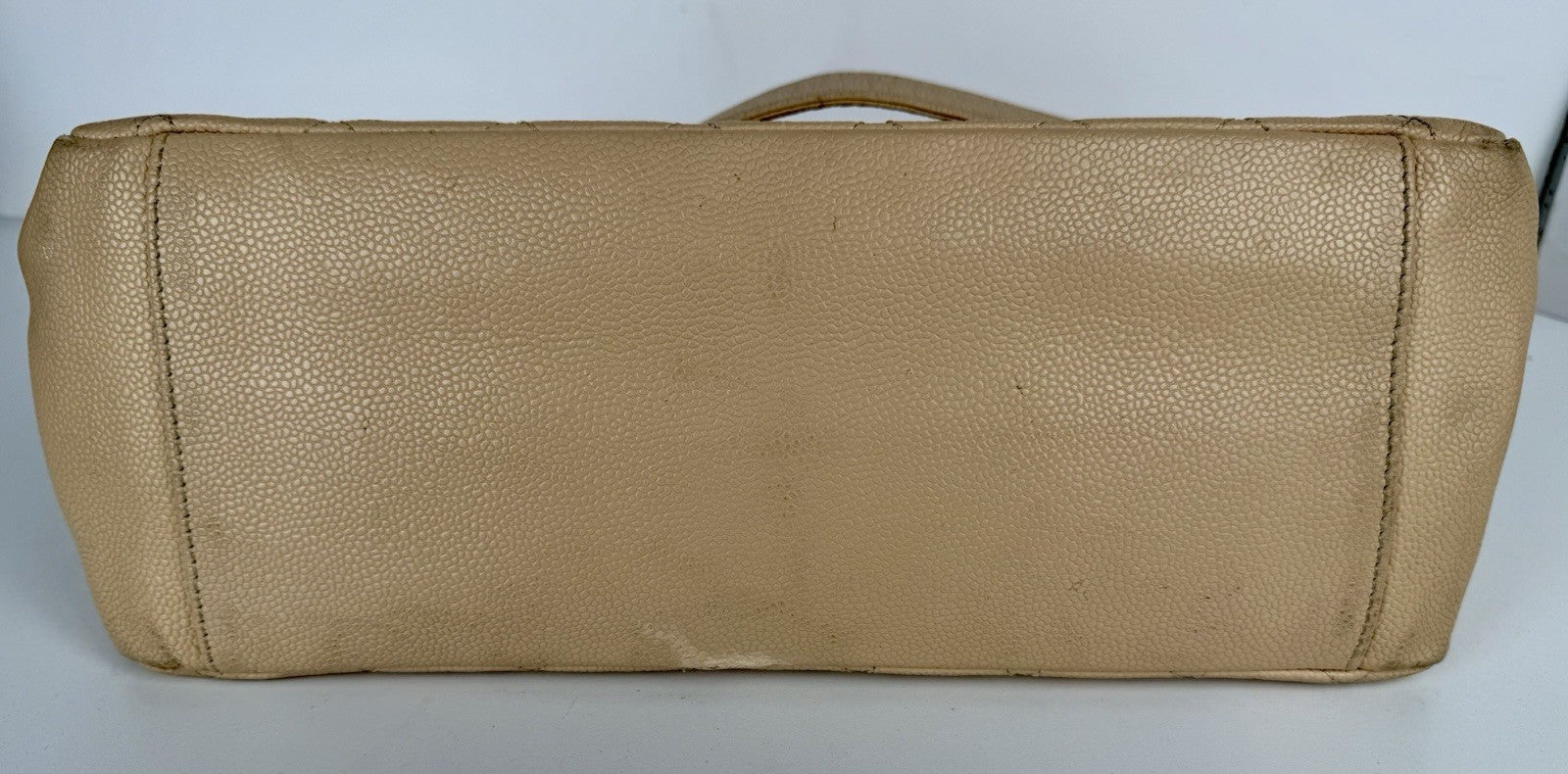 CHANEL Caviar Quilted Grand Shopping Tote Beige Bag