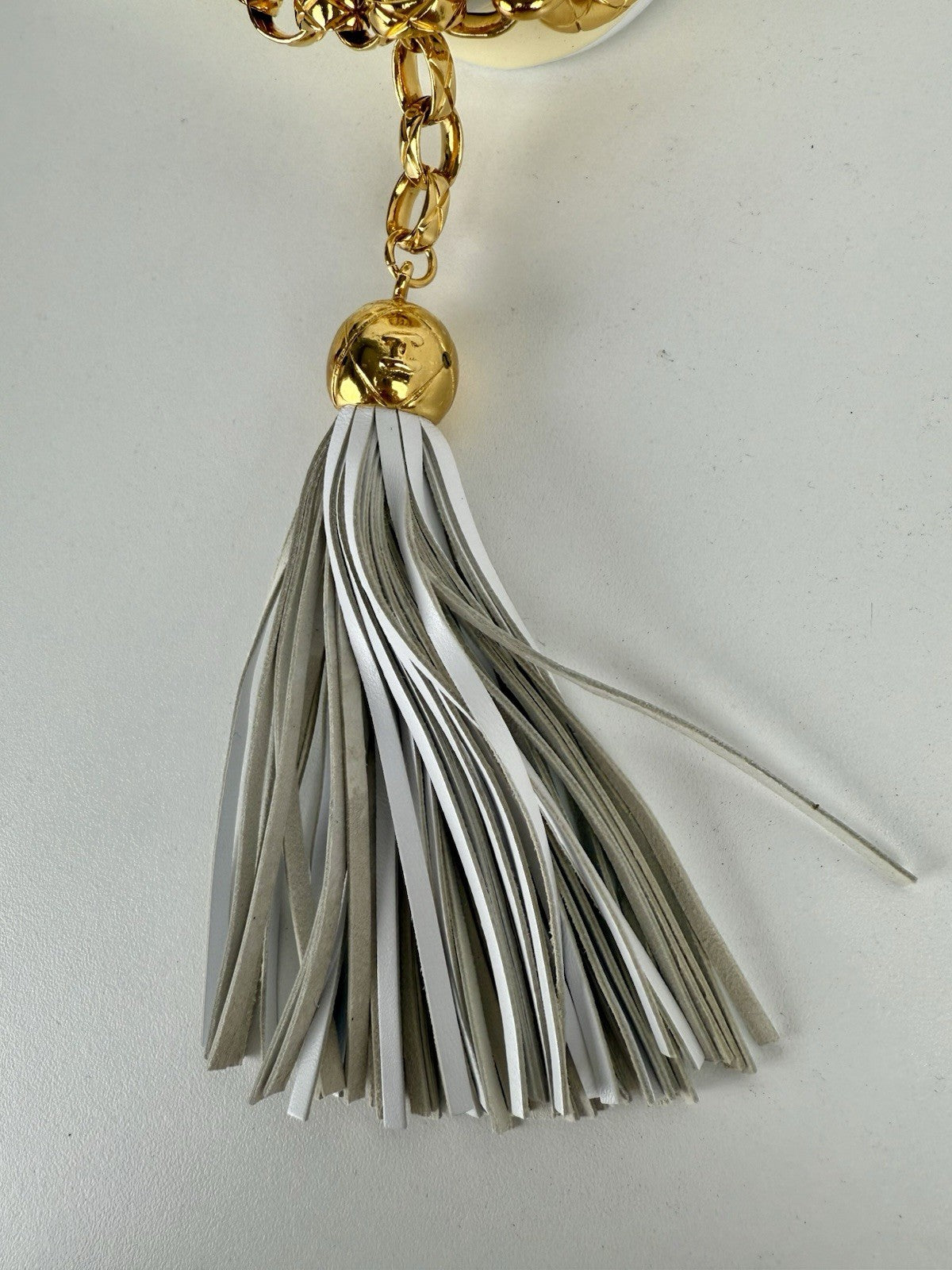 Chanel  Quilted Patent Cream Leather Camera Bag