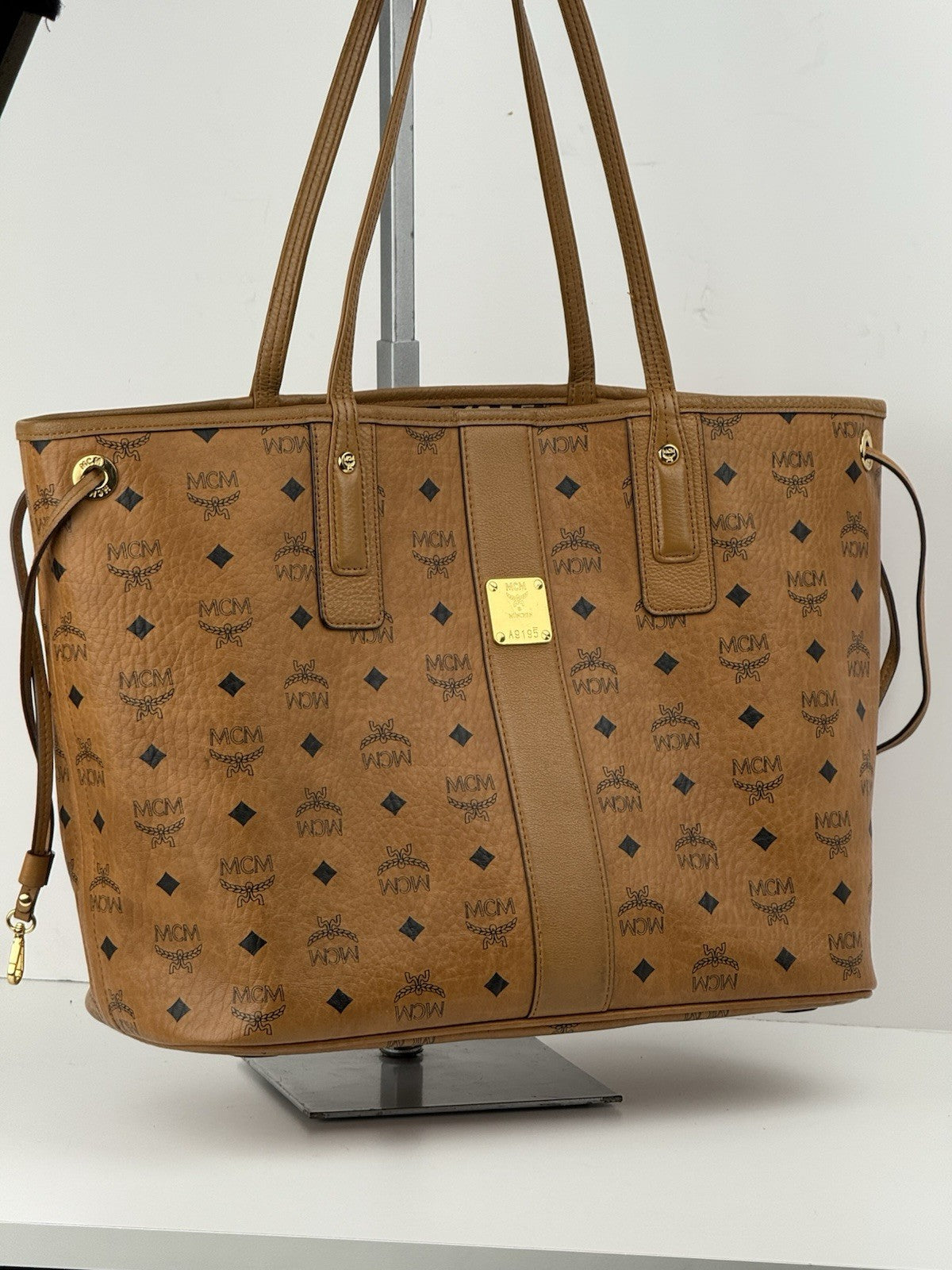 MCM Bag Visetos Medium Liz Reversible Shopper Tote Bag