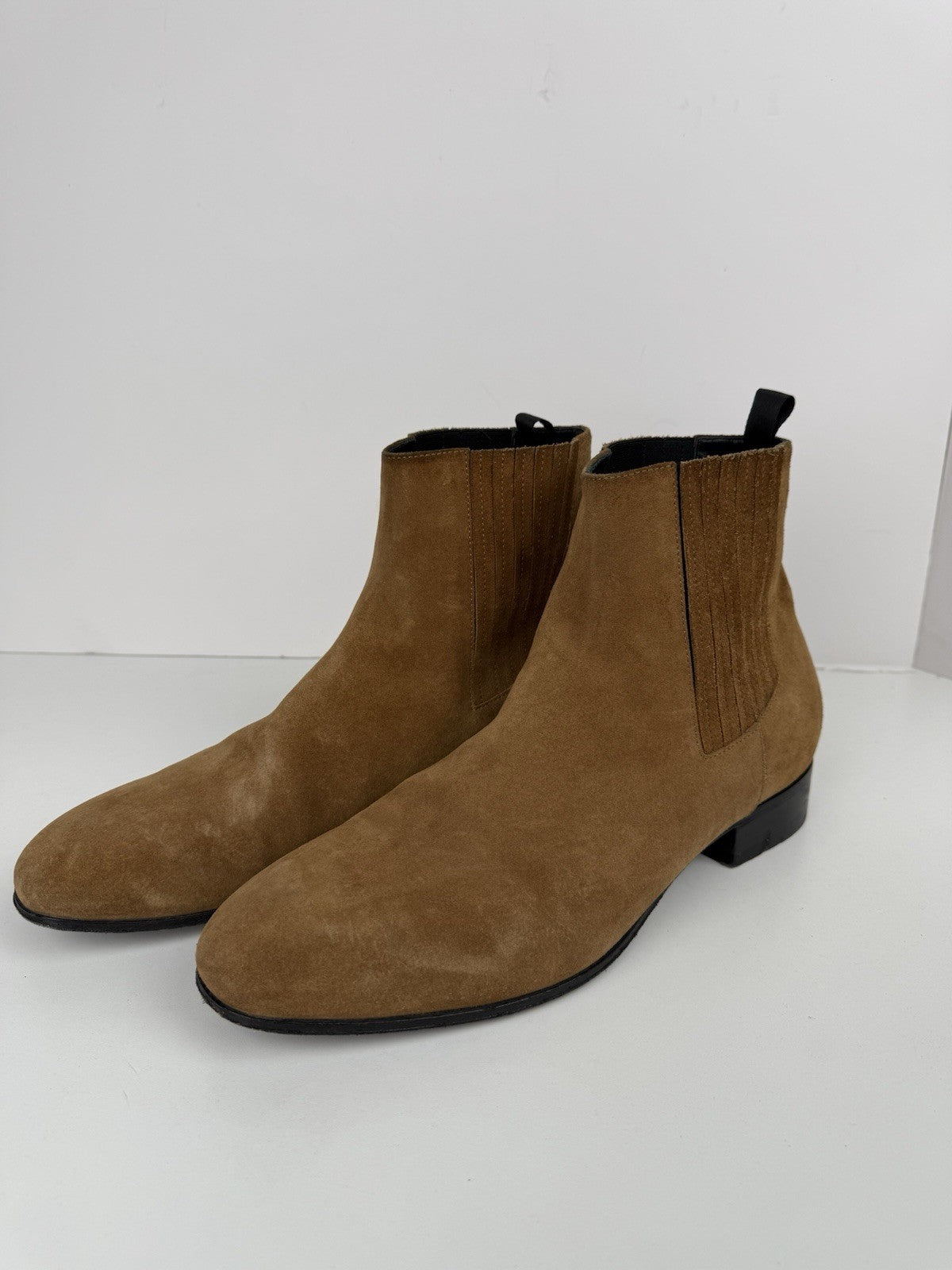 Balenciaga Suede Chelsea Boots Size 46 Sand Brown