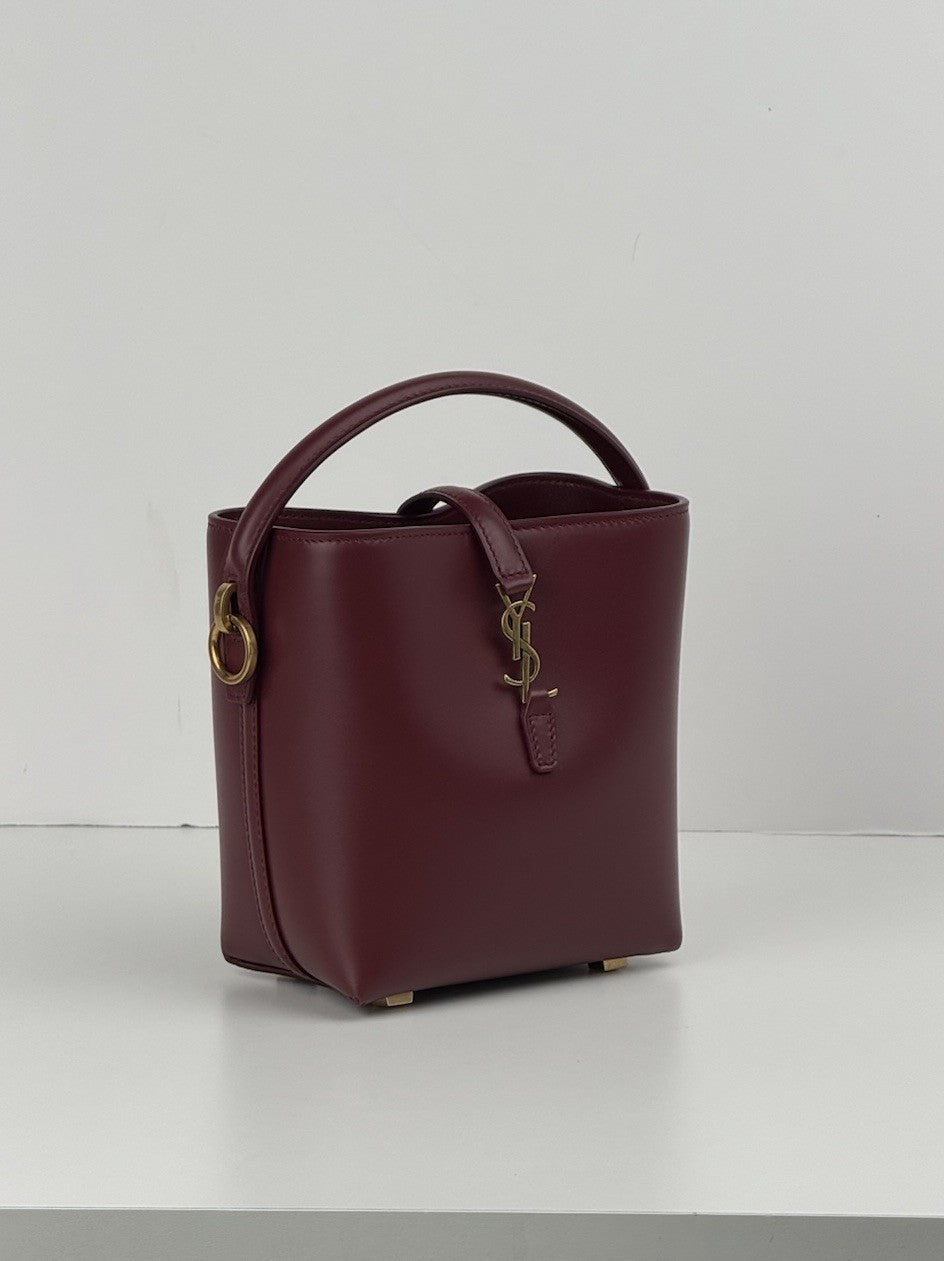 Saint Laurent LE 37 Mini Leather Dark Bordeaux Bag