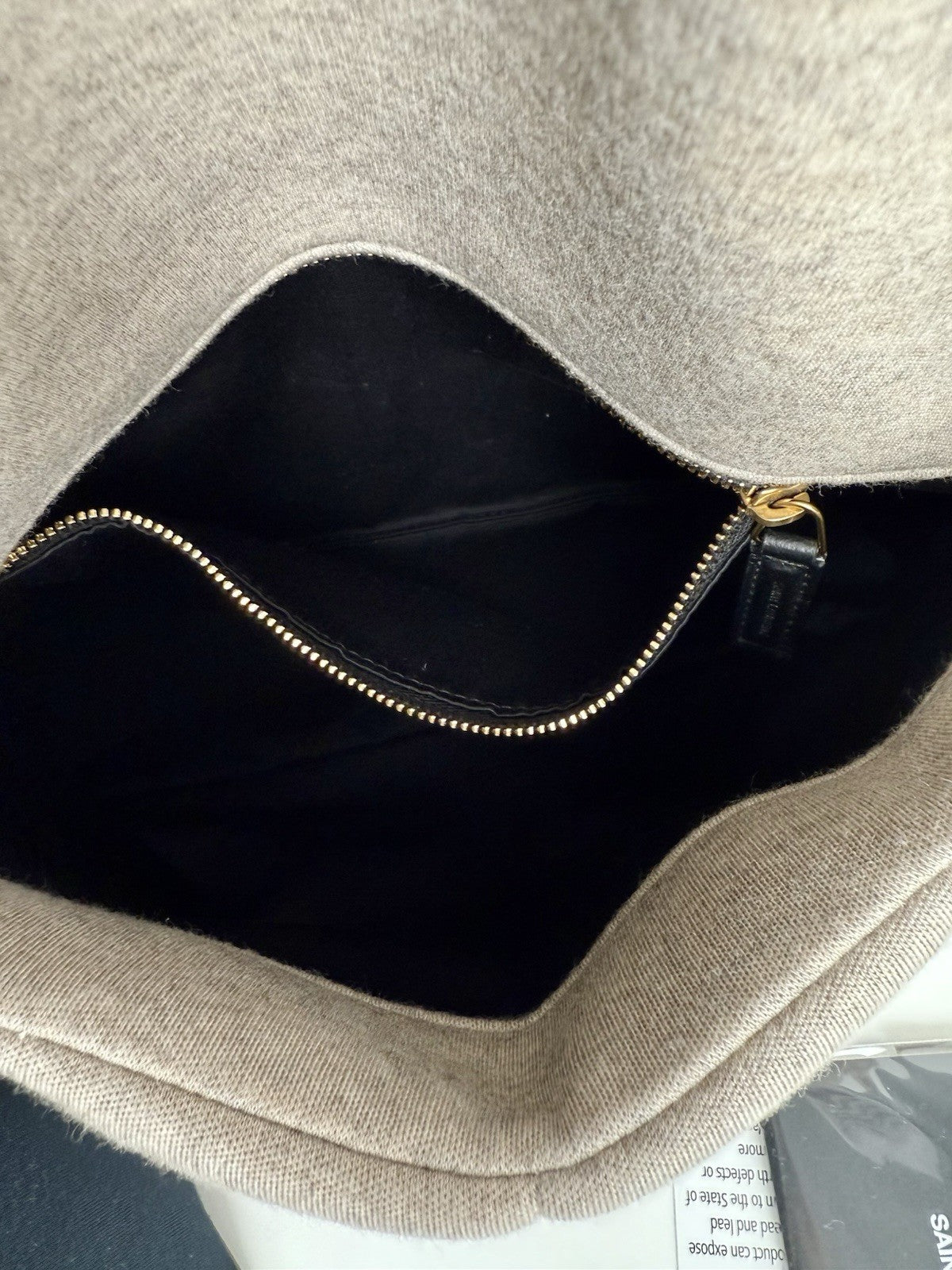 SAINT LAURENT Puffer Wool Shoulder Bag