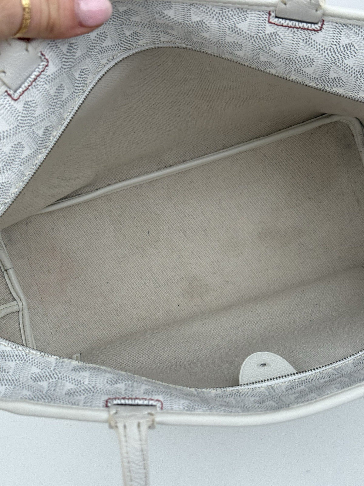 Goyard Goyardine Artois PM White Gore Bag