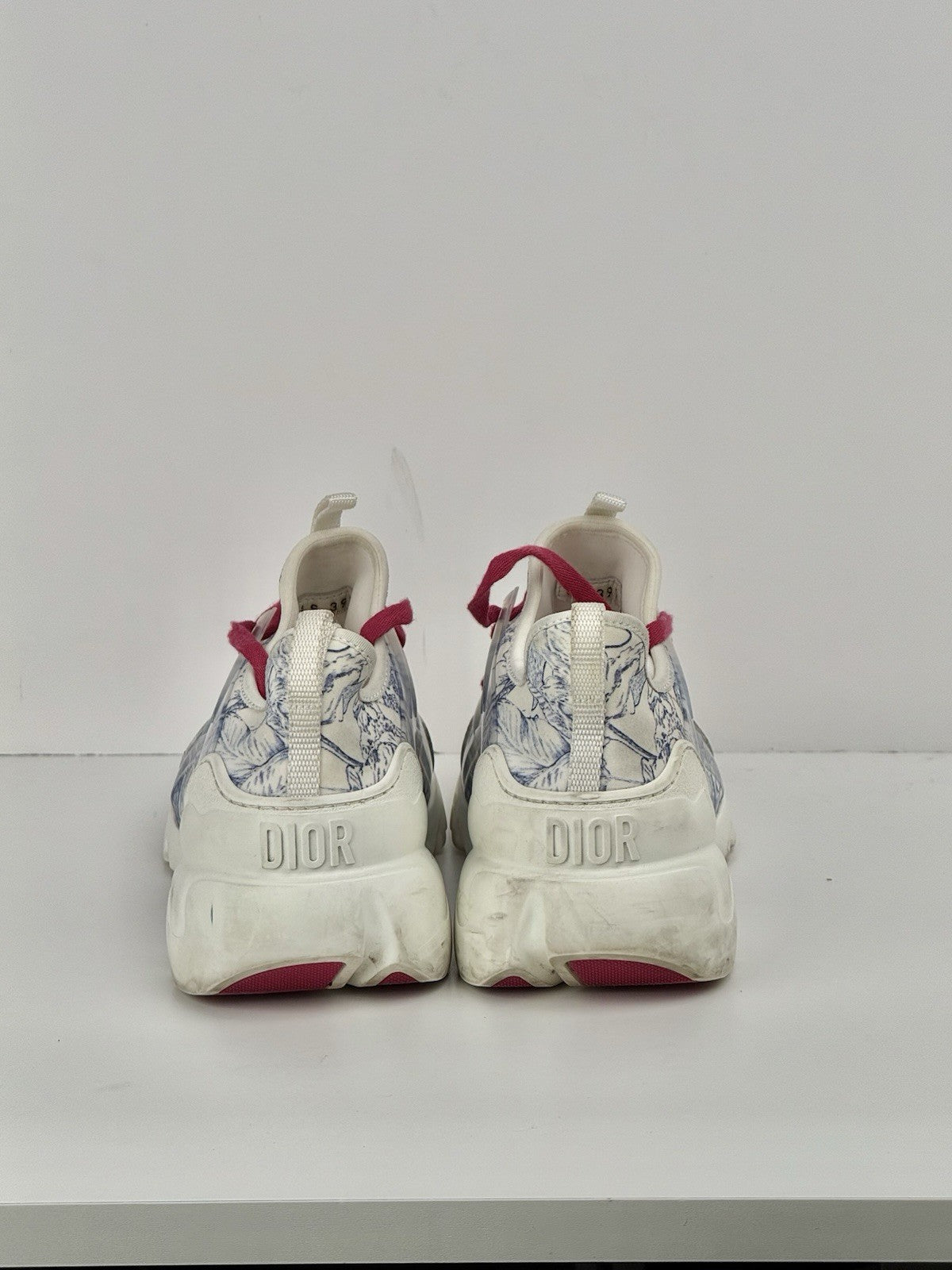 Dior Technical Fabric Dior Around the World Print Womens D-Connect Sneakers 39.5