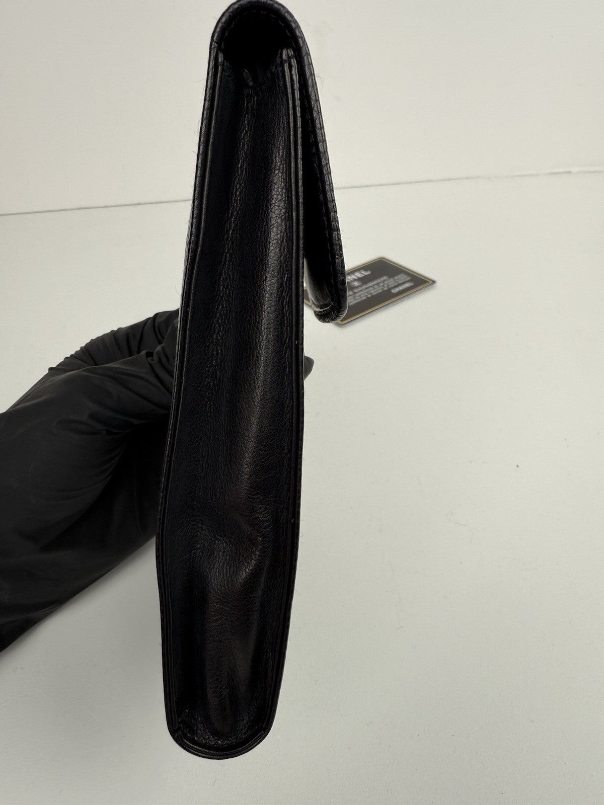 CHANEL Black Caviar Leather Accessories Glasses Case